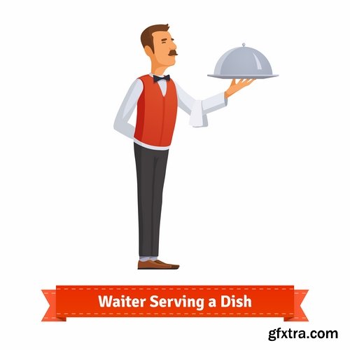 Cartoon image of different professions infographics businessman 2-25 Eps