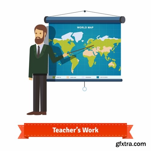 Cartoon image of different professions infographics businessman 2-25 Eps