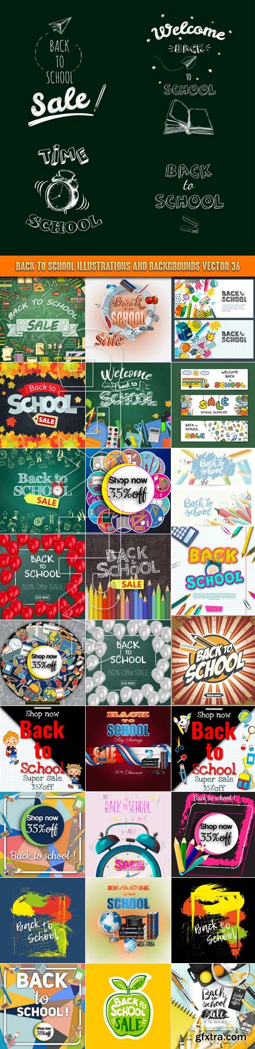 Back to school illustrations and backgrounds vector 36
