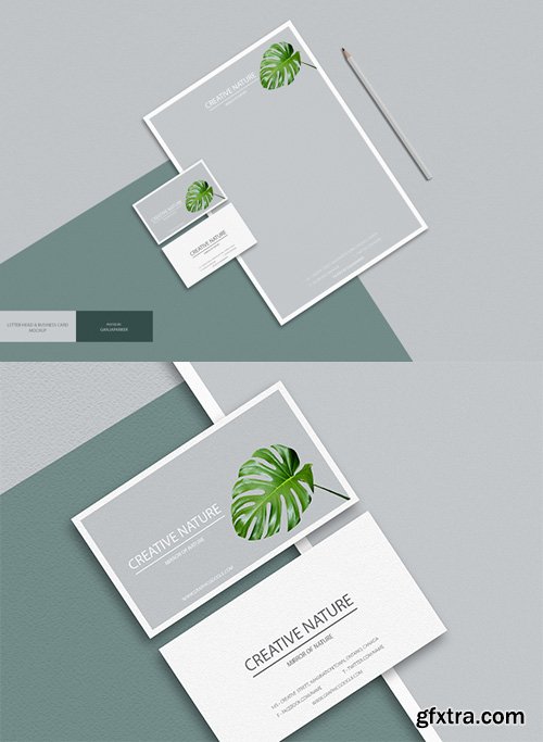 PSD Mock-Up - Creative Nature Letter Head and Business Card PSD Mock-Up - Creative Nature Letter Head and Business Card