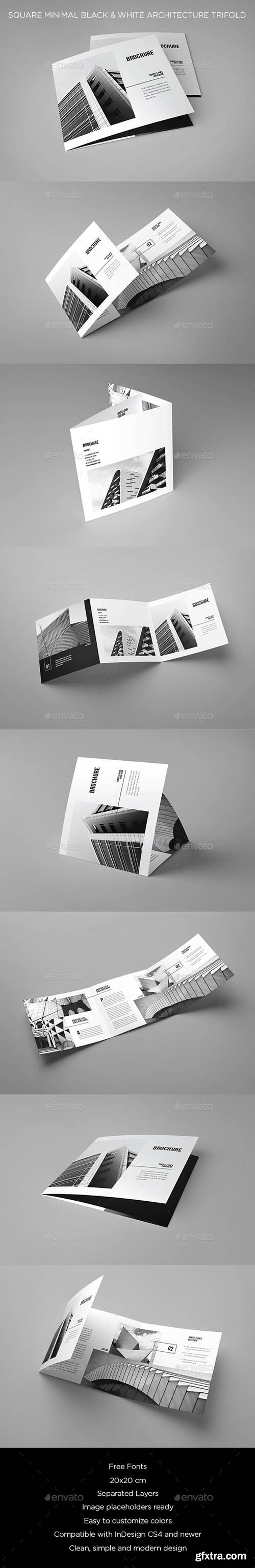 GR - Square Minimal Black & White Architecture Trifold 20512196 GR - Square Minimal Black & White Architecture Trifold 20512196