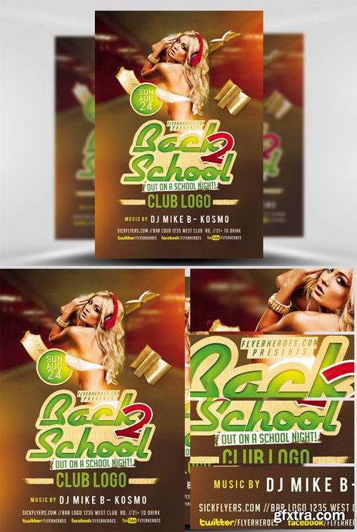Back to School Party Flyer Template 2017-2 Back to School Party Flyer Template 2017-2