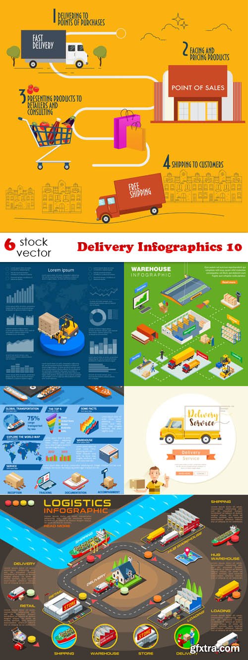 Vectors - Delivery Infographics 10
