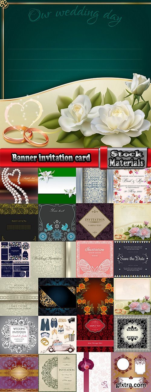 Banner picture card flyer poster invitation card 25 EPS