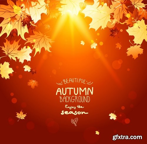 Autumn Leaf Tree Backgrounds - Poster, Flyer, Banner #2, 25xEPS Autumn Leaf Tree Backgrounds - Poster, Flyer, Banner #2, 25xEPS