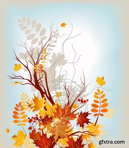Autumn Leaf Tree Backgrounds - Poster, Flyer, Banner #2, 25xEPS Autumn Leaf Tree Backgrounds - Poster, Flyer, Banner #2, 25xEPS