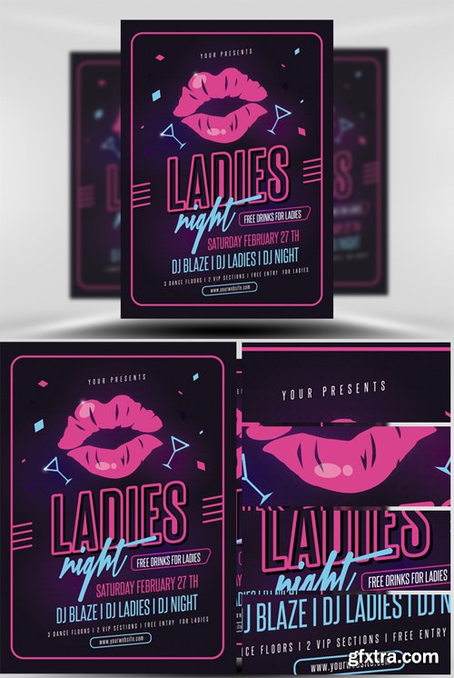 PRO EXCLUSIVE: Ladies Night Flyer Template 4 PRO EXCLUSIVE: Ladies Night Flyer Template 4