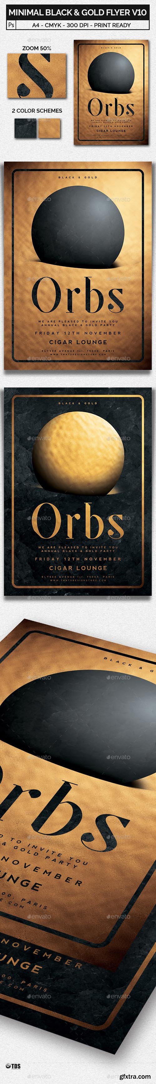 GR - Minimal Black and Gold Flyer Template V10 20542093