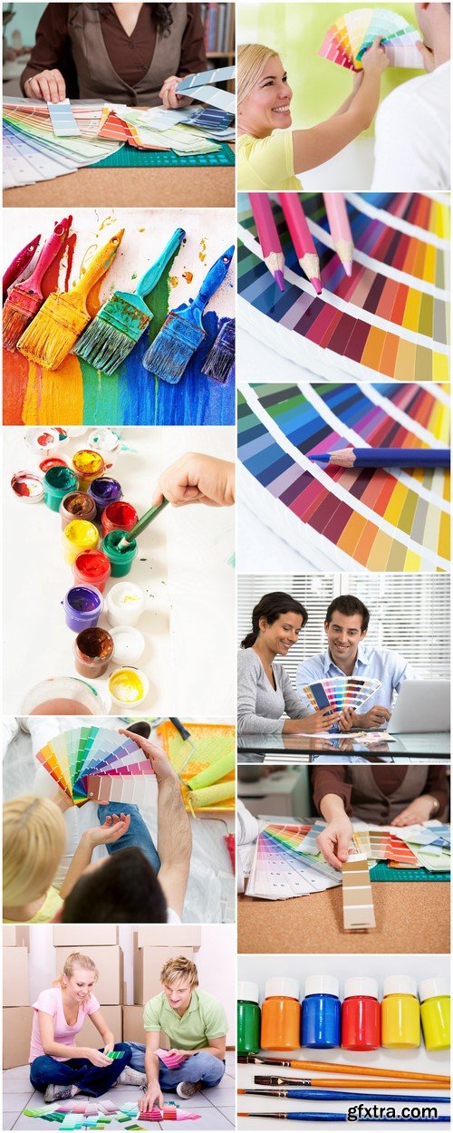 Palette of paints Idea for repair