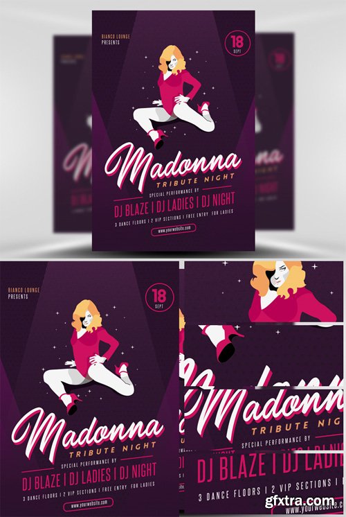 Madonna Tribute Night Flyer Template Madonna Tribute Night Flyer Template