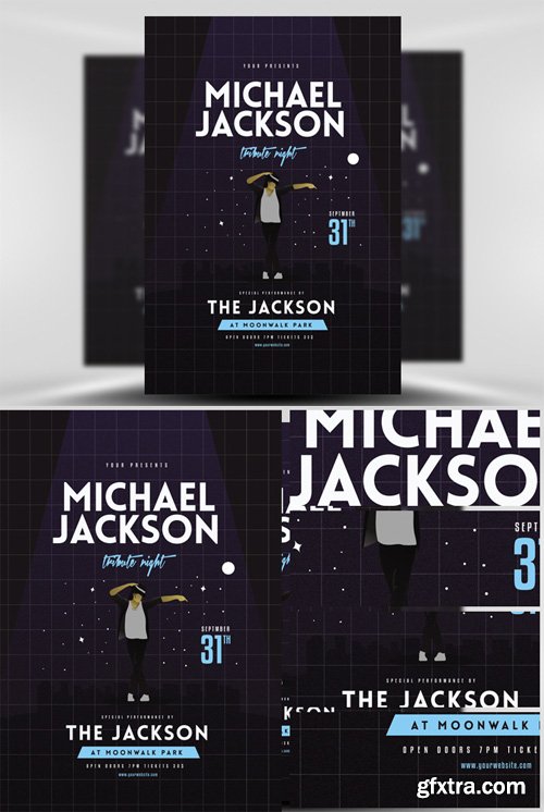 Michael Jackson Tribute Night Flyer Template