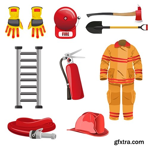 fireman water hoses lifeguard vector image 25 EPS