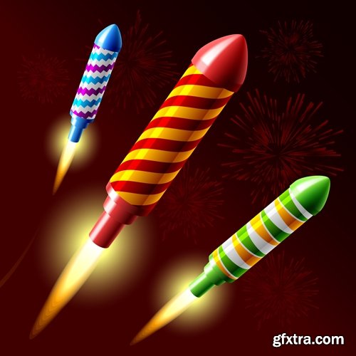 Fireworks, Firecracker & Rockets 25xEPS
