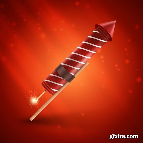 Fireworks, Firecracker & Rockets 25xEPS