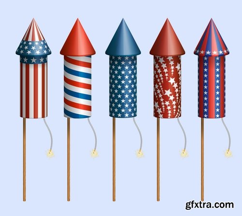 Fireworks, Firecracker & Rockets 25xEPS