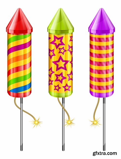 Fireworks, Firecracker & Rockets 25xEPS