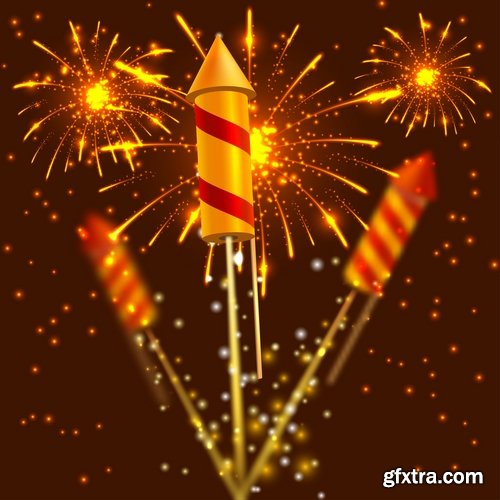 Fireworks, Firecracker & Rockets 25xEPS