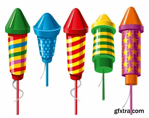 Fireworks, Firecracker & Rockets 25xEPS