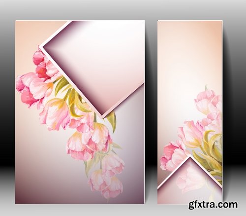 vector banner background is a picture gift card flower festival 25 EPS