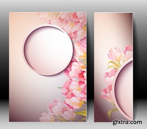 vector banner background is a picture gift card flower festival 25 EPS
