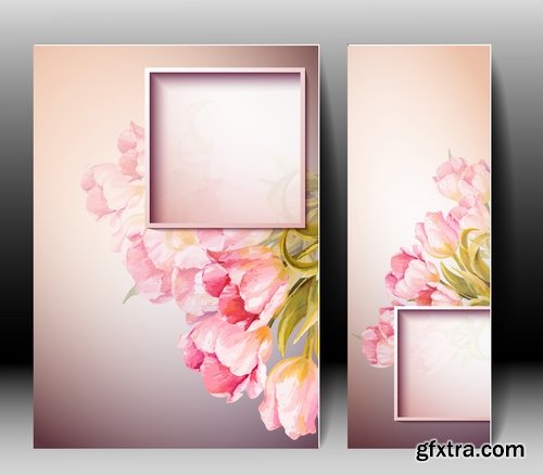 vector banner background is a picture gift card flower festival 25 EPS