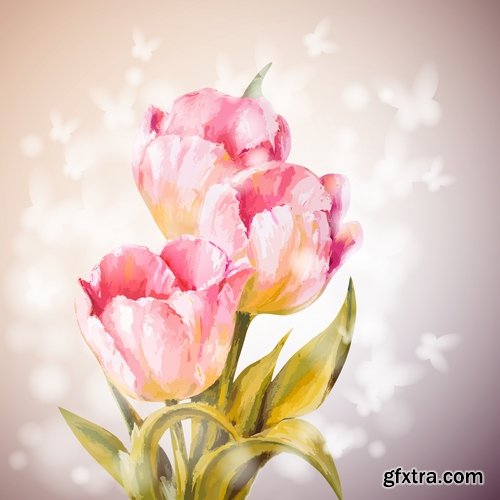 vector banner background is a picture gift card flower festival 25 EPS