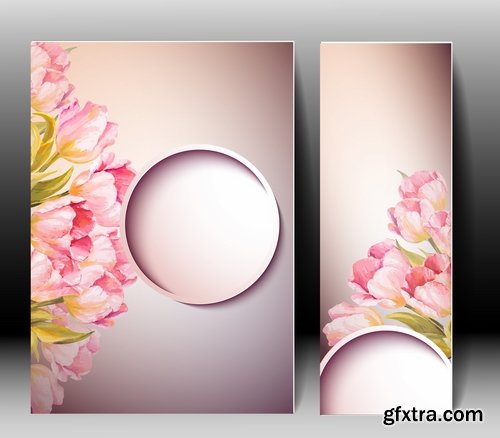vector banner background is a picture gift card flower festival 25 EPS