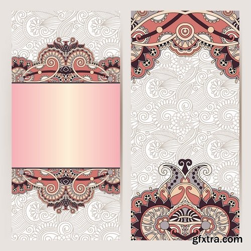 banner flyer template ethnicity calligraphic drawing decoration 4-25 eps