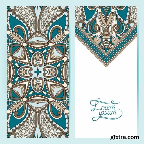 banner flyer template ethnicity calligraphic drawing decoration 4-25 eps