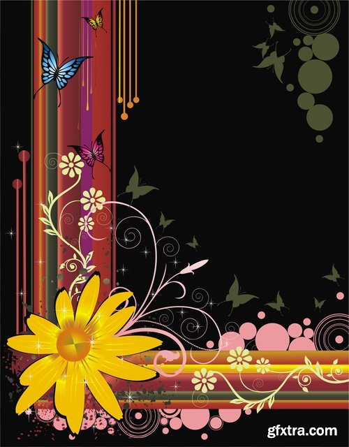 background is a flower vector image 25 EPS