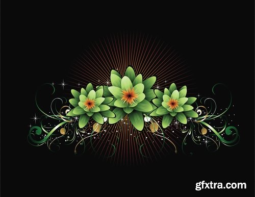 background is a flower vector image 25 EPS