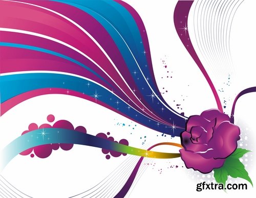 background is a flower vector image 25 EPS