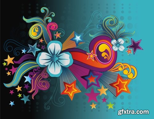 background is a flower vector image 25 EPS