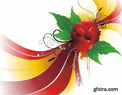 background is a flower vector image 25 EPS