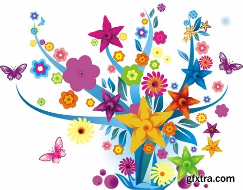 background is a flower vector image 25 EPS