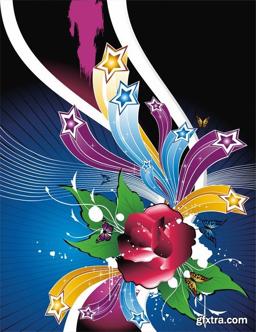 background is a flower vector image 25 EPS