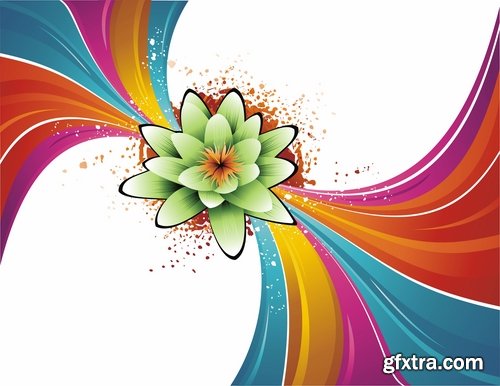 background is a flower vector image 25 EPS