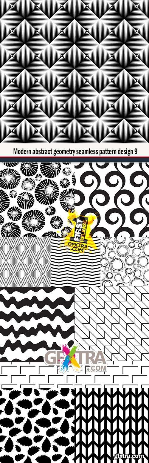 Modern abstract geometry seamless pattern design 9