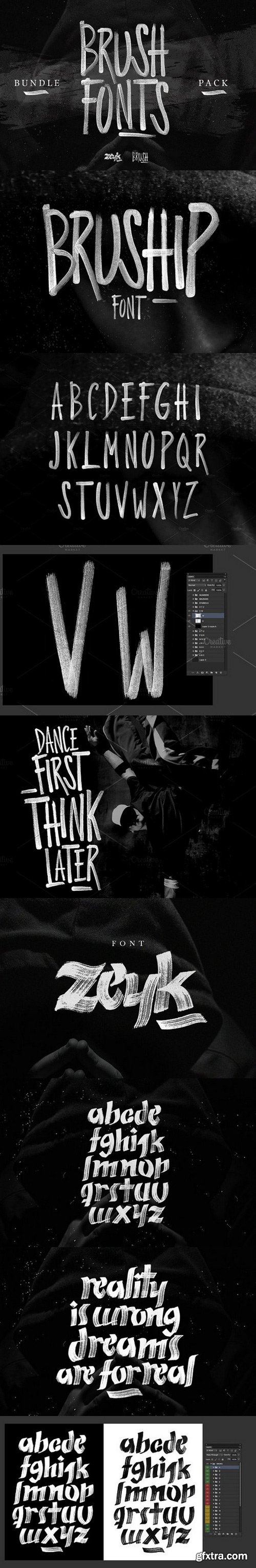 CM - Brush Fonts Pack / Bundle 1746099