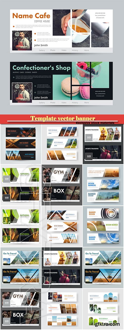 Template vector banner for images for social networks