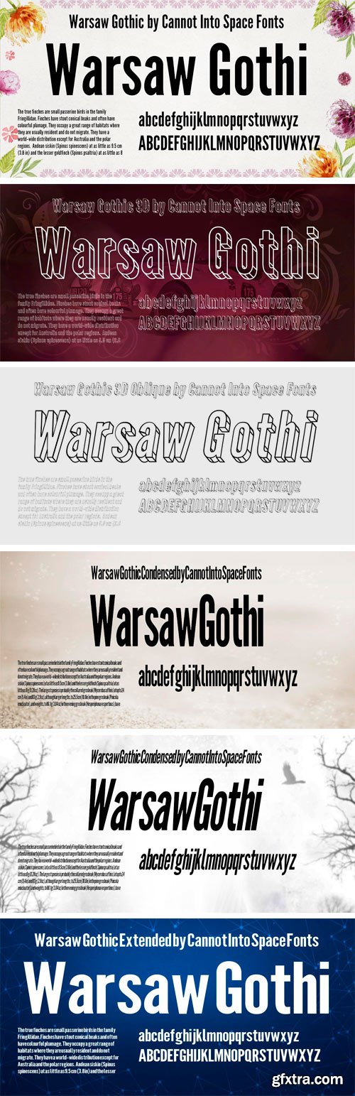 Warsaw Gothic Font Family