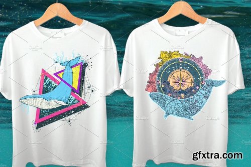 CreativeMarket Whale collection 1802997