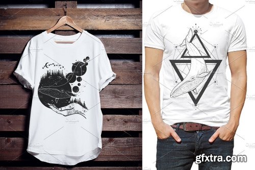 CreativeMarket Whale collection 1802997