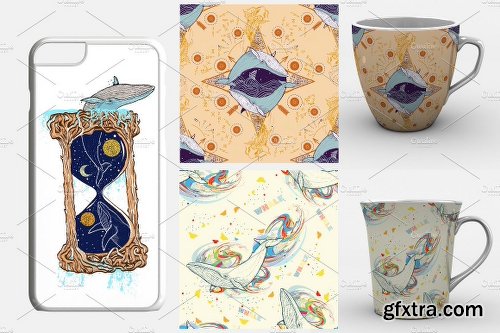 CreativeMarket Whale collection 1802997
