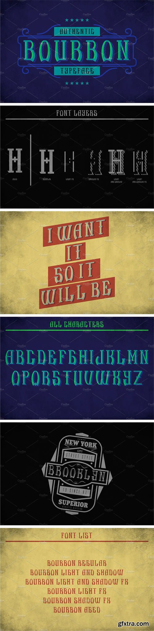 CM - Bourbon Vintage Label Typeface 1791129