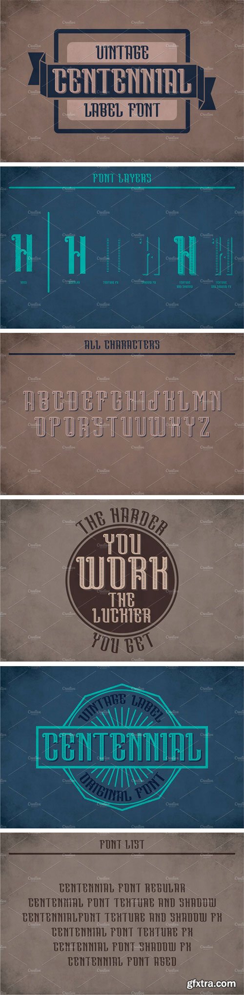 CM - Centennial Vintage Label Typeface 1791164