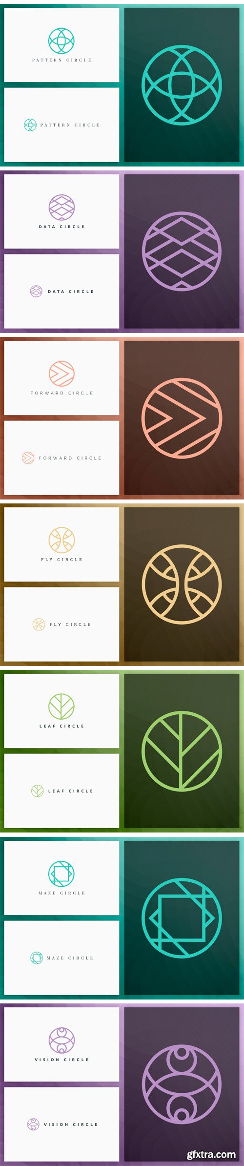 CM - 20 Circle Geometric Logos - Outline 1792192