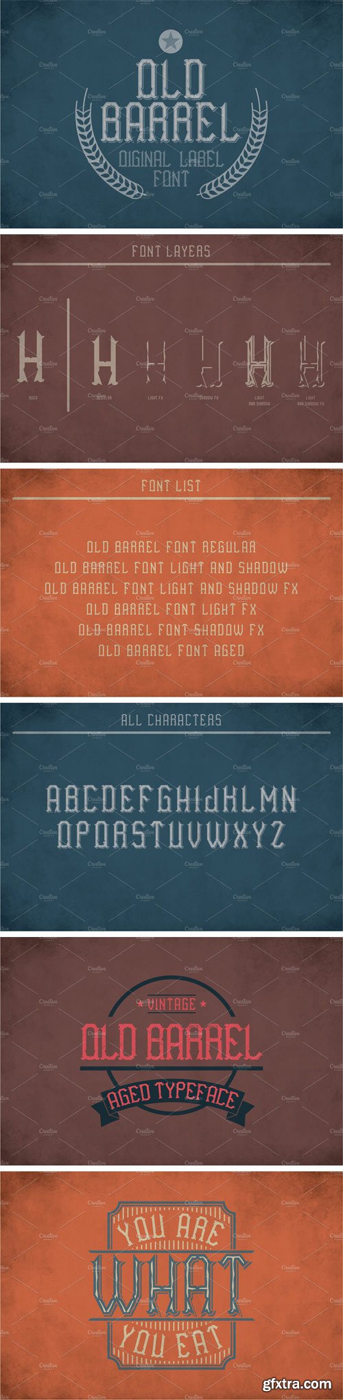 CM - Old Barrel Vintage Label Typeface 1791172