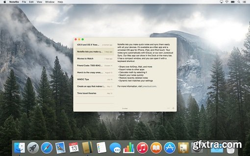 Notefile 2.7.1 (Mac OS X)