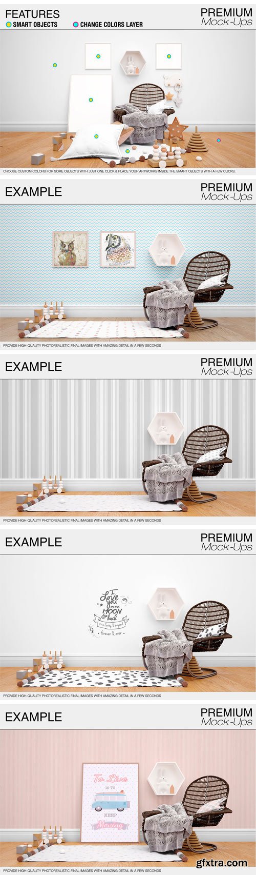 CM - Kids Room Mockup Pack 1806097